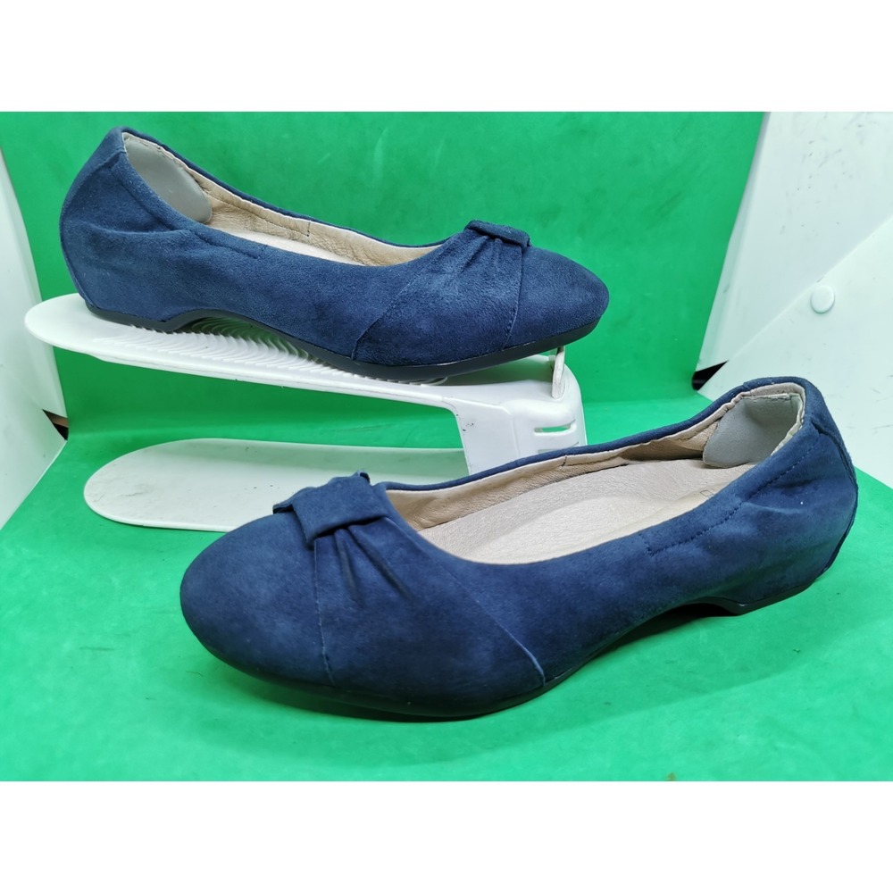 Dansko Lina Ballet Flats Loafers Shoes Womens Size 6.5 US 37 EU Navy Blue Suede - Picture 16 of 16